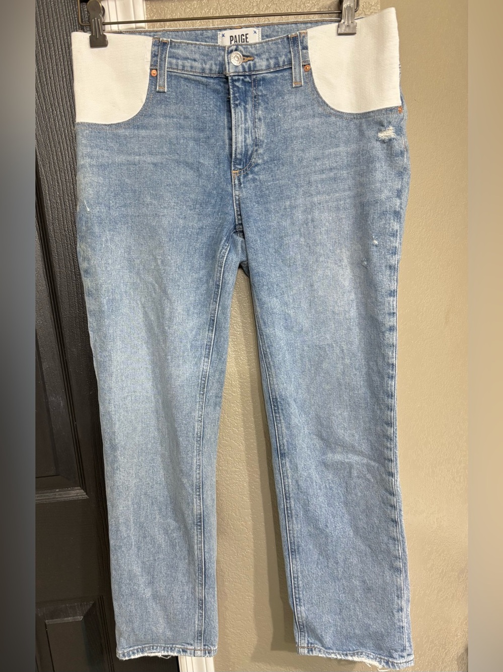 PAIGE Noella Straight Maternity Jeans 27 - Picture 7 of 15